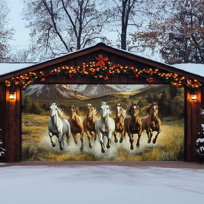 Shineful Garage Door Banner Decoration Wild Run Majesty