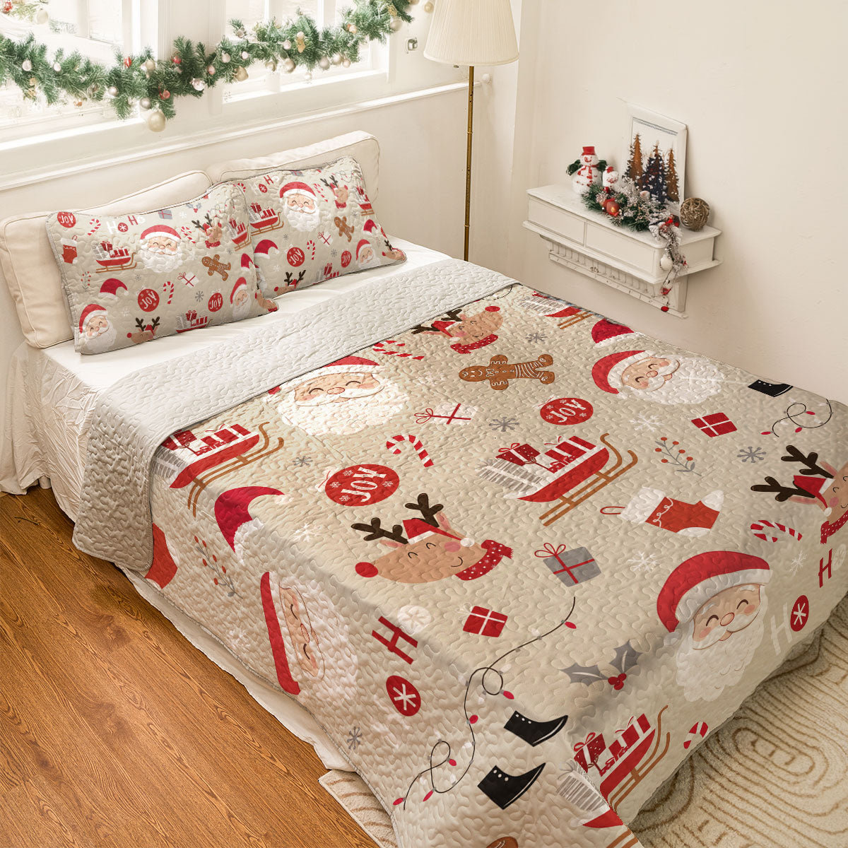 Shineful All Season Quilt 3-Piece Set Christmas Joy