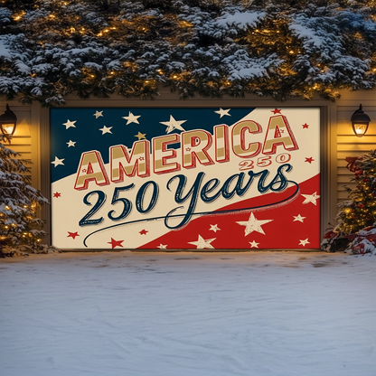 Shineful Garage Door Banner Decoration A Nation Built to Last