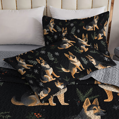 Shineful All Season Quilt 3-Piece Set German Shepherd Strong