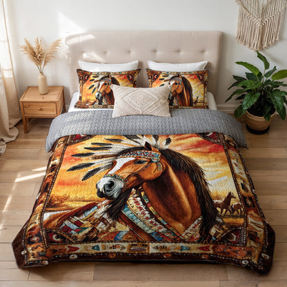 Shineful All Season Quilt 3-Piece Set Majestic Stallion