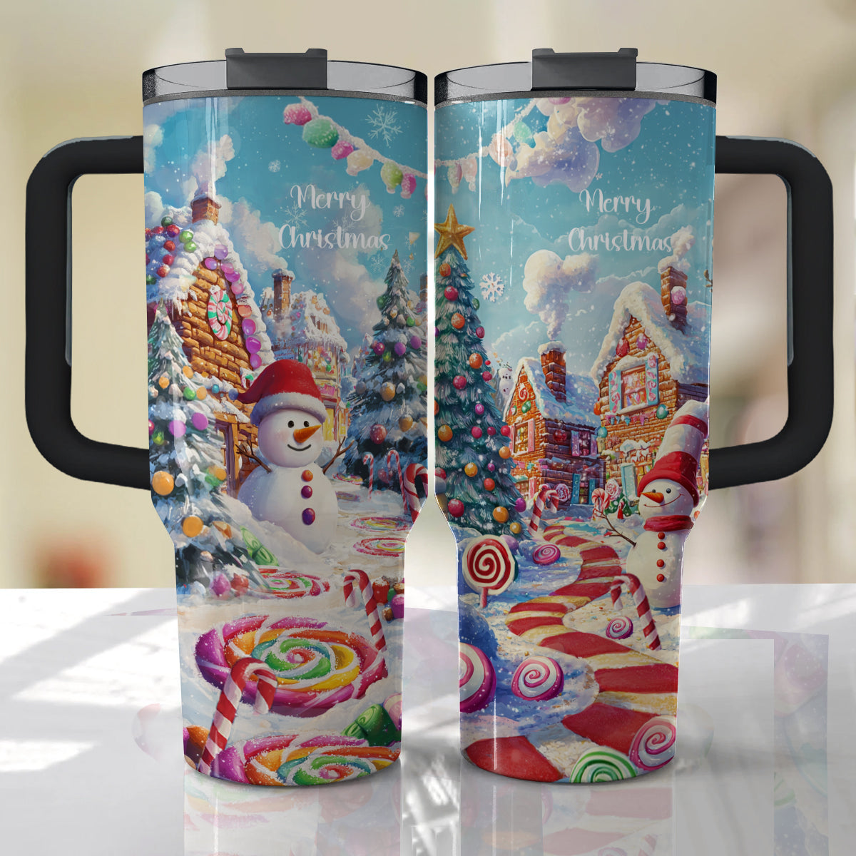 Shineful Tumbler Christmas Sweet Candy Town