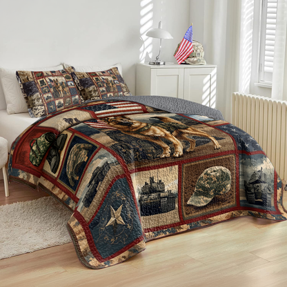 Shineful All Season Quilt 3-Piece Set Patriotic Shepherd Tribute