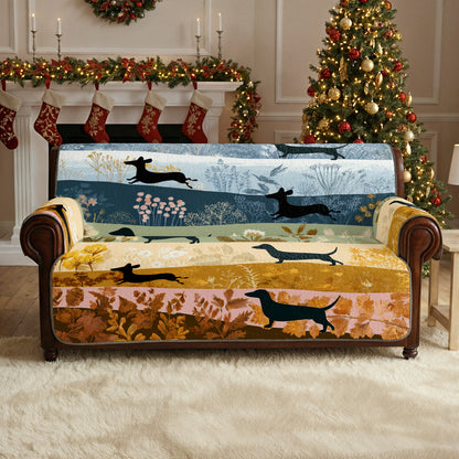 Shineful Sofa Cover Set Dachshund Four Seasons