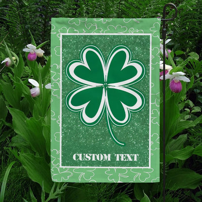 Shineful Gargen Flag 12" x 18" -  Personalized Lucky Shamrock
