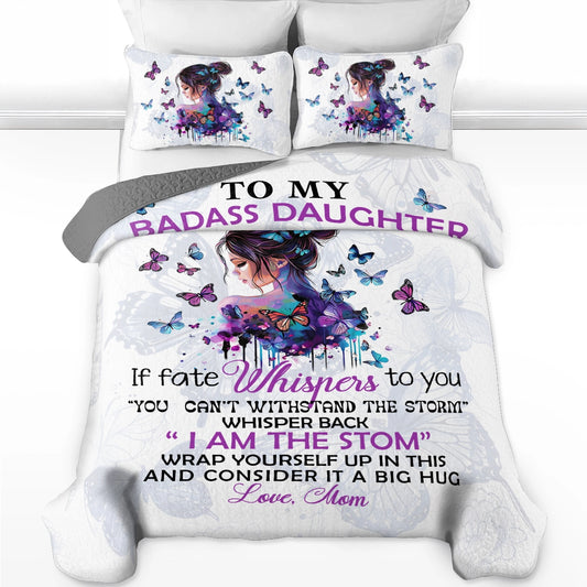 Shineful All Season Quilt 3-Piece Set Family Badass Daughter Empowerment