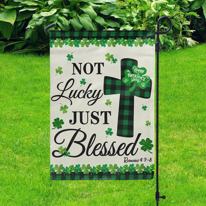 Shineful Gargen Flag 12" x 18" - St. Patrick’s Day Blessing Cross