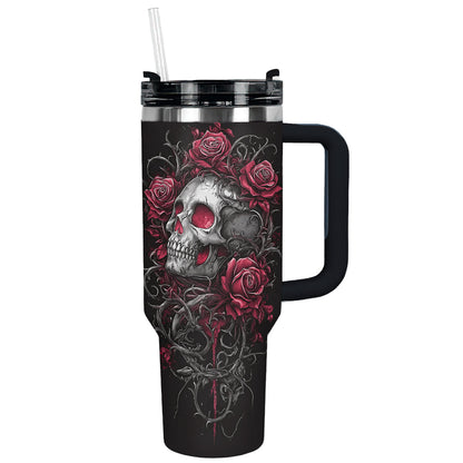 Shineful Tumbler - Crimson Rose Skull
