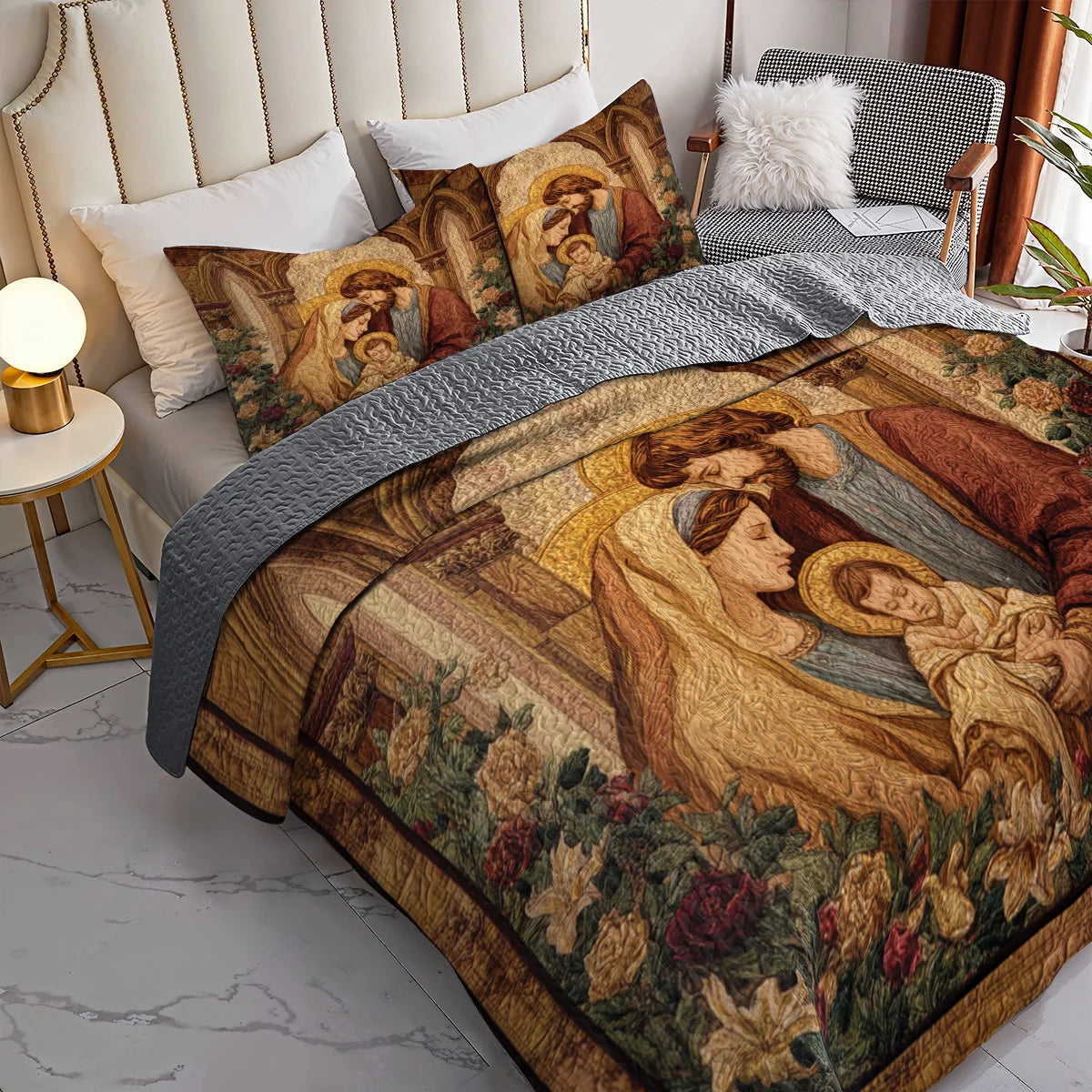 Shineful Quilt 3-Piece Set Grace of the Holy Family