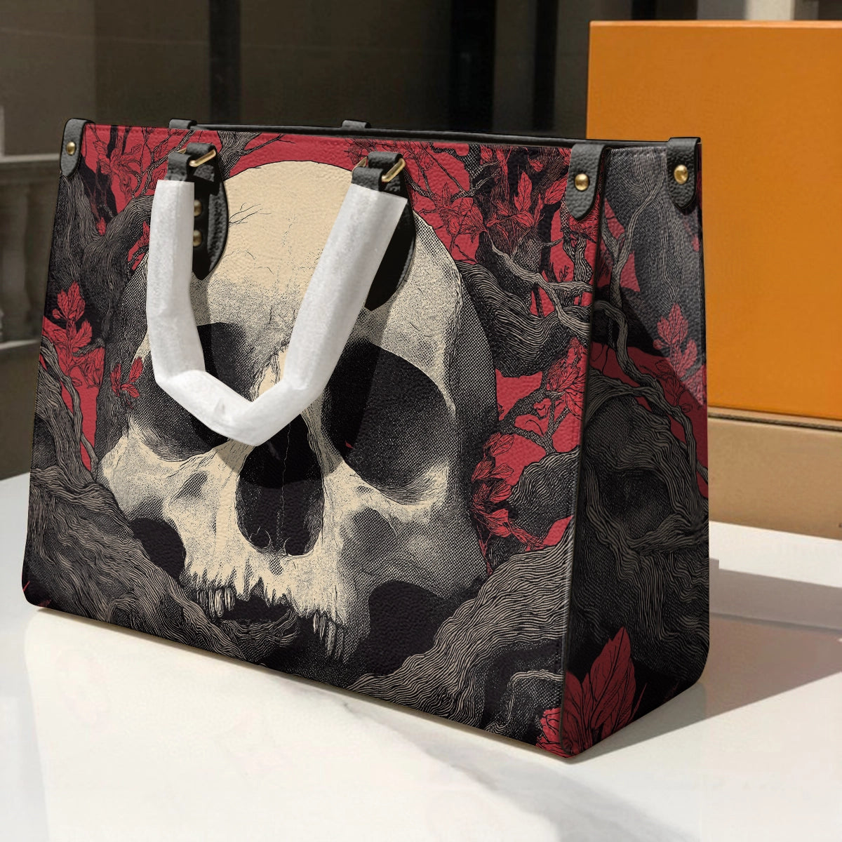 Shineful Leather Bag Redbound Skull