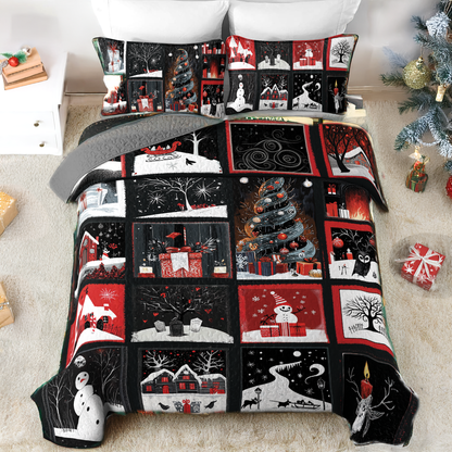 Shineful All Season Quilt 3-Piece Set Haunted Christmas Eve