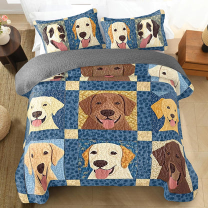 Shineful All Season Quilt 3-Piece Set - Labrador Lover's Delight
