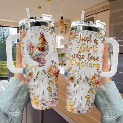 Shineful Tumbler Just A Girl Who Love Chickens