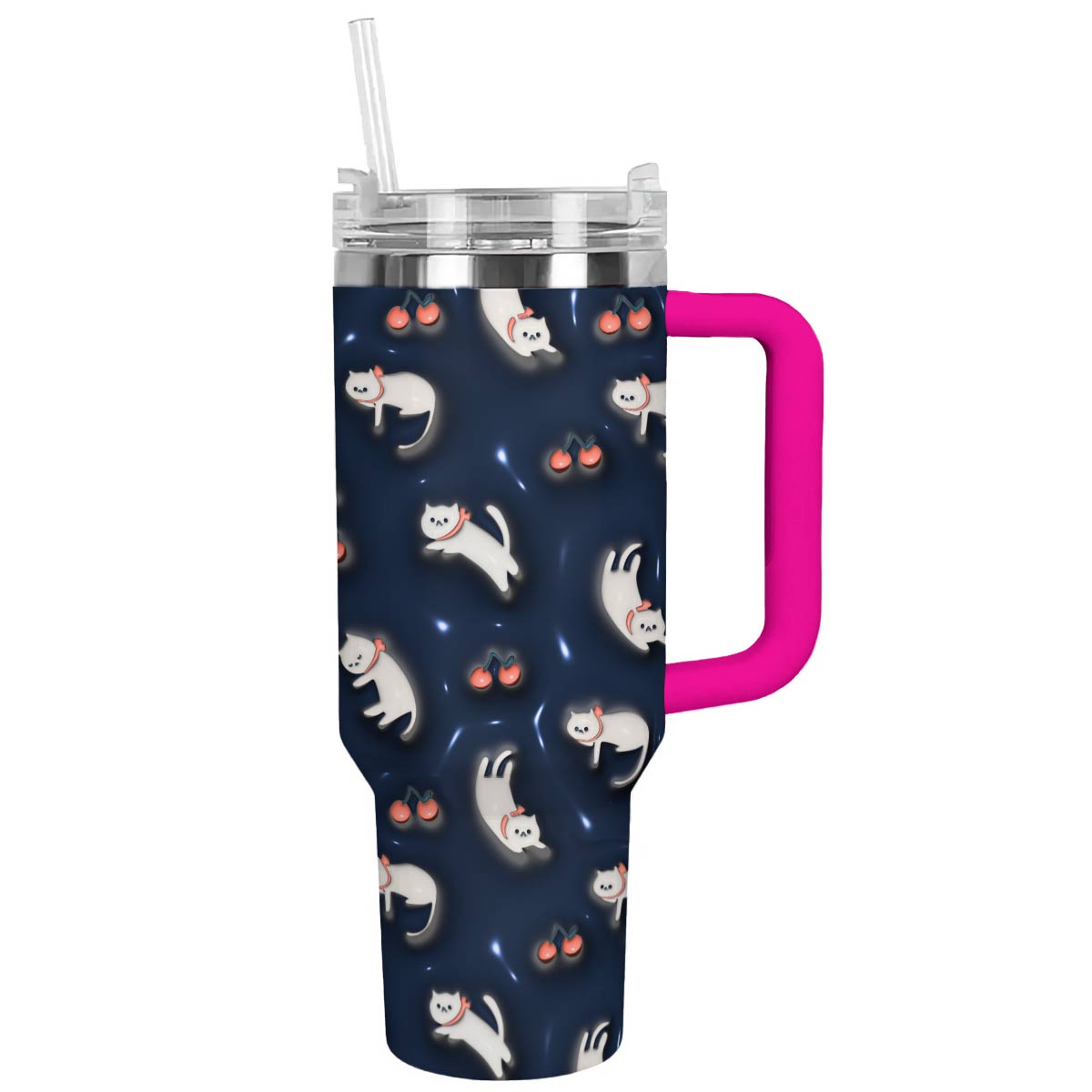 Cat 40 Oz Shineful™ Tumbler Cherry Nl09 Hot Pink 40Oz