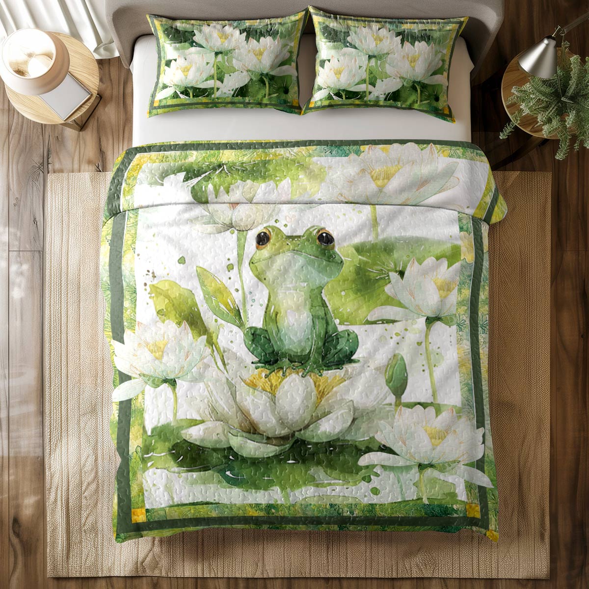 Shineful All Season Quilt 3-Piece Little Frog