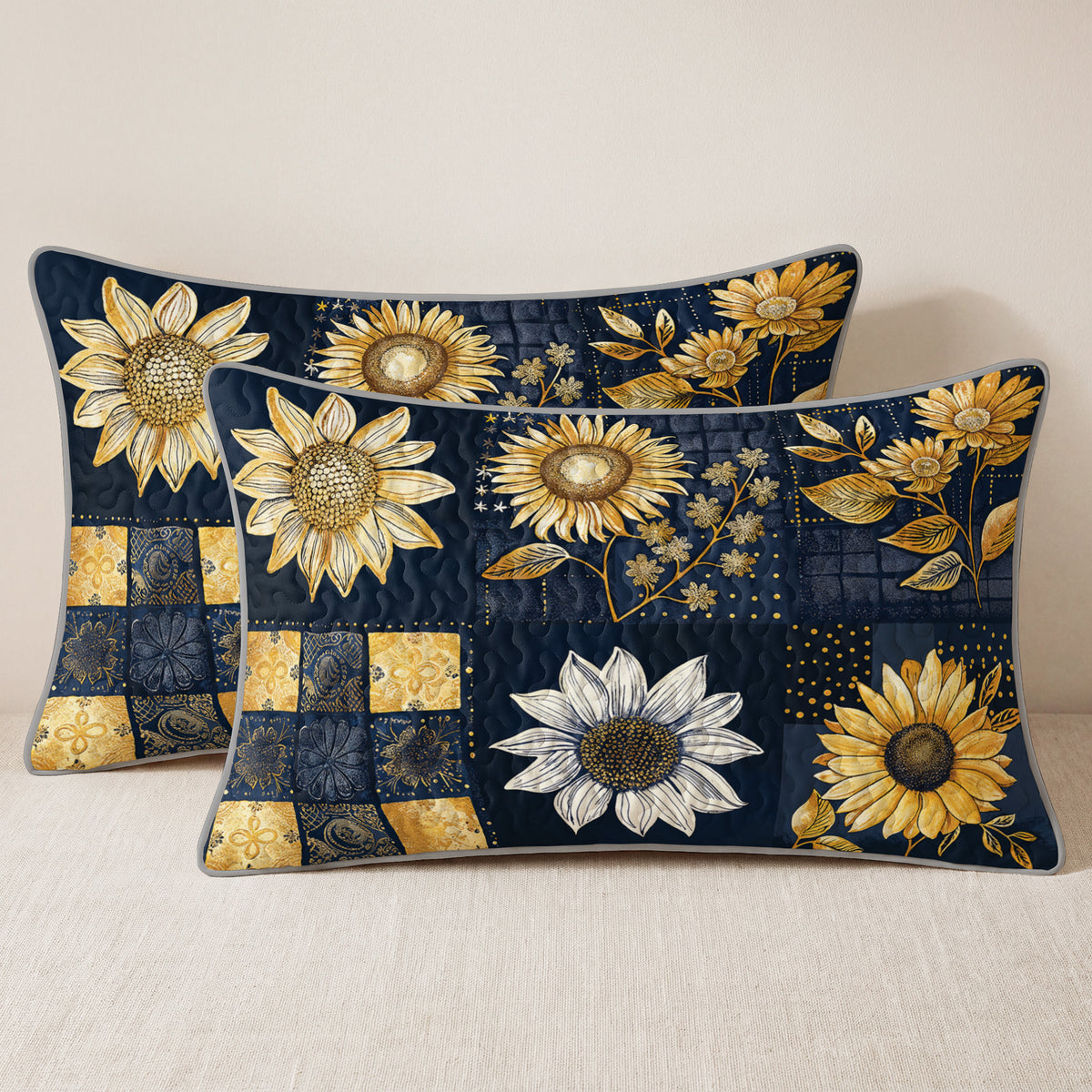 Shineful Quilt 3-Piece Set Inelegance Sunflowers