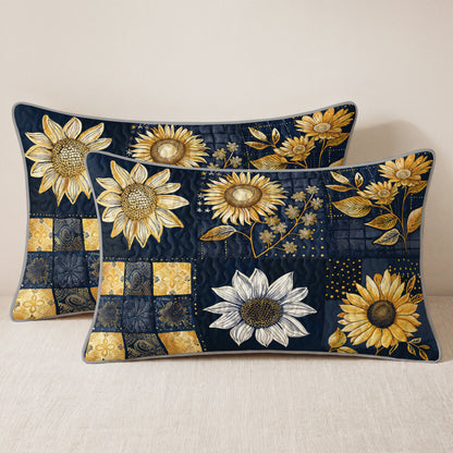 Shineful Quilt 3-Piece Set Inelegance Sunflowers
