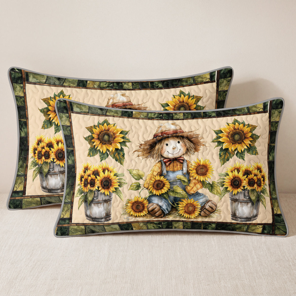 Shineful Quilt 3-Piece Set Peaceful Farmhouse Sunflower