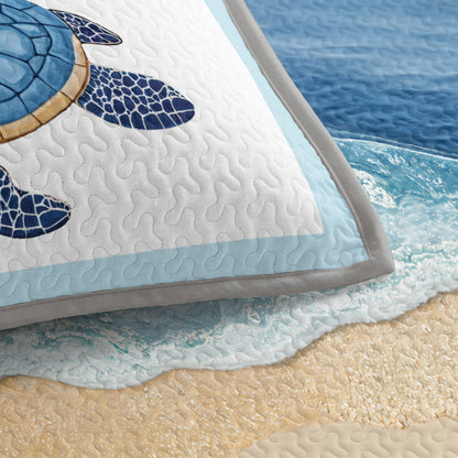 Shineful Quilt 3-Piece Set Sea Turtle