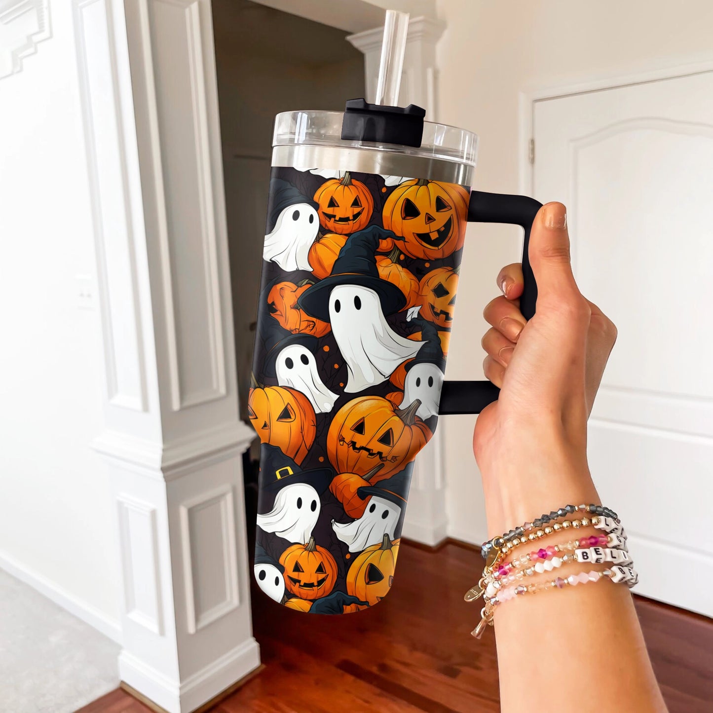 Shineful Tumbler Halloween  Pumpkin Ghosts