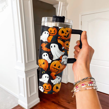 Shineful Tumbler Halloween  Pumpkin Ghosts