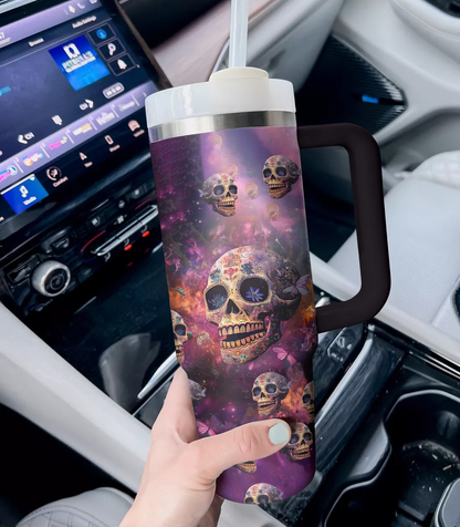 Shineful Tumbler Sweet Violet Sugar Skull