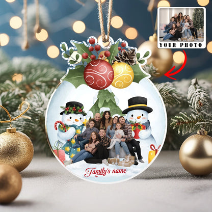 Shineful Acrylic Ornament Custom Photo Frosty Family Christmas