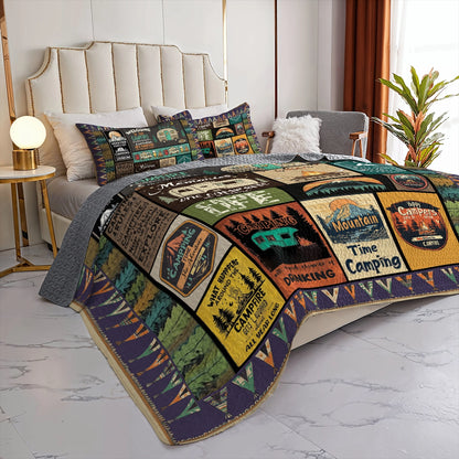 Shineful All Season Quilt 3-Piece Set - Camping Chronicles