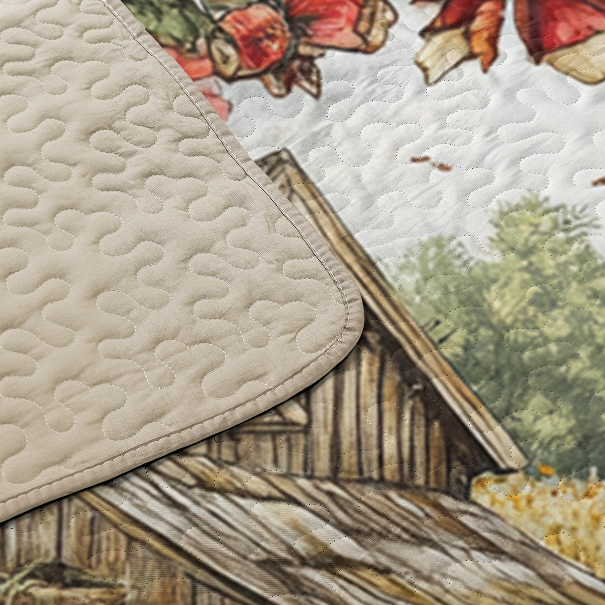 Shineful All Season Quilt 3-Piece Set Golden Morning Farm