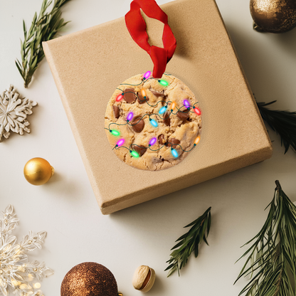 Shineful 2D Acrylic Ornament Christmas Milk Chocolate Chip Crumbl Cookie
