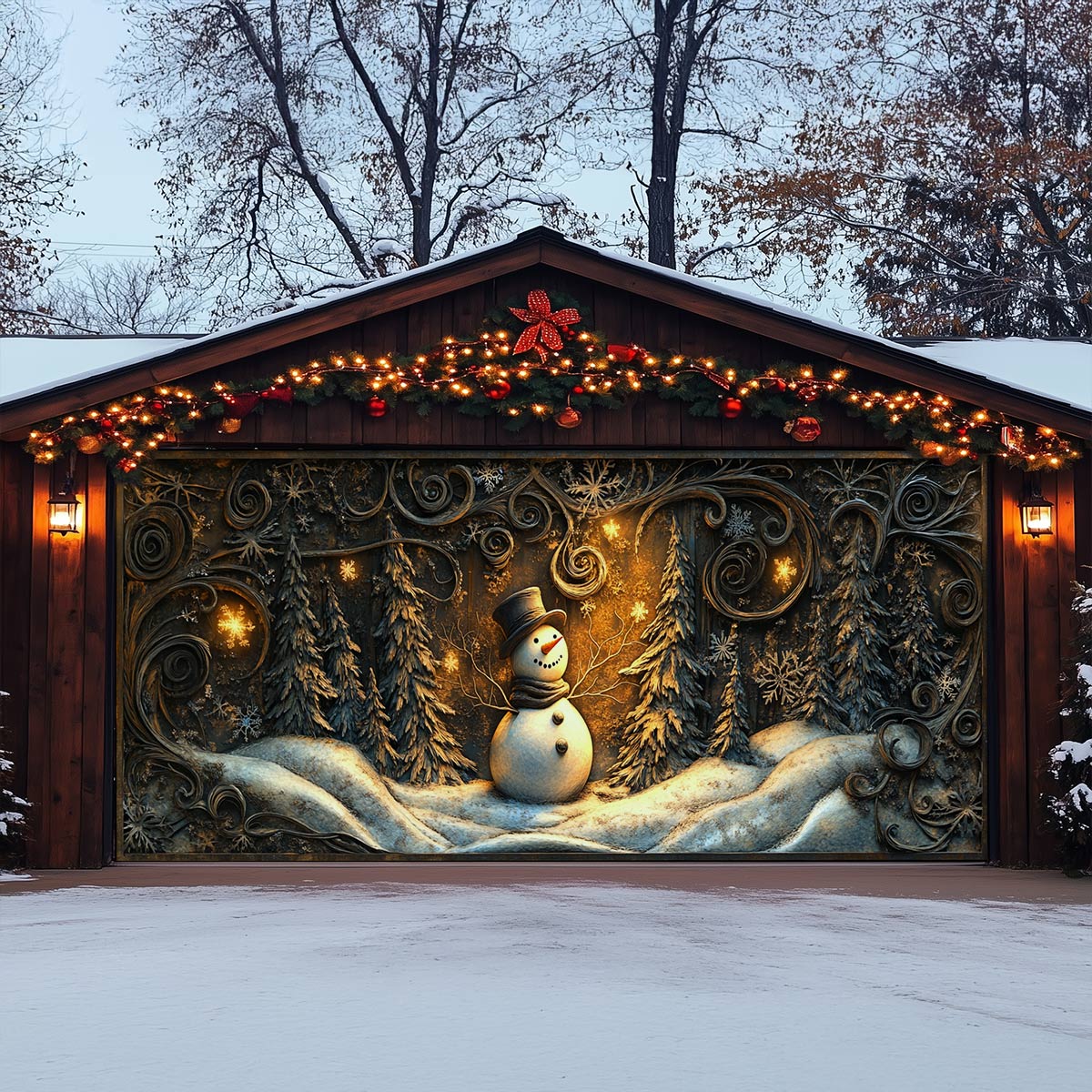 Shineful Garage Door Banner Decoration Holiday Cheer Starts