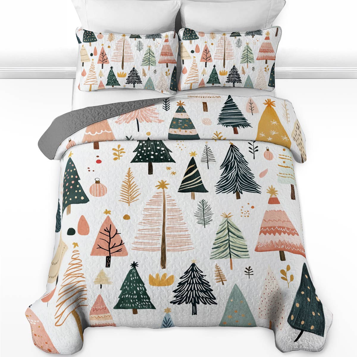 Shineful All Season Quilt 3-Piece Set Gentle Pines