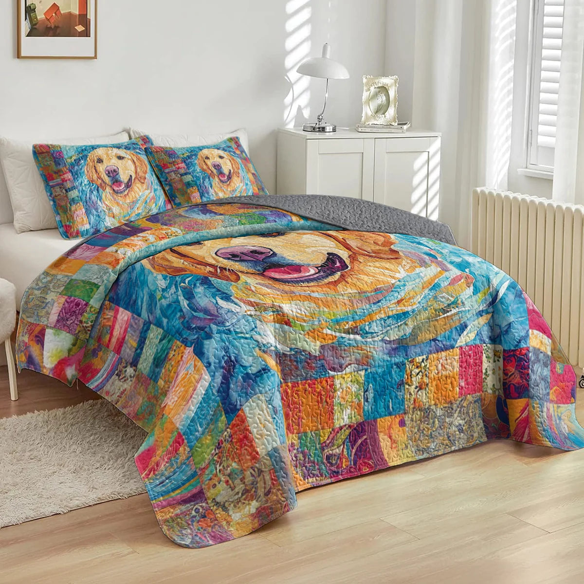 Shineful All Season Quilt 3-Piece Set Labrador Waves