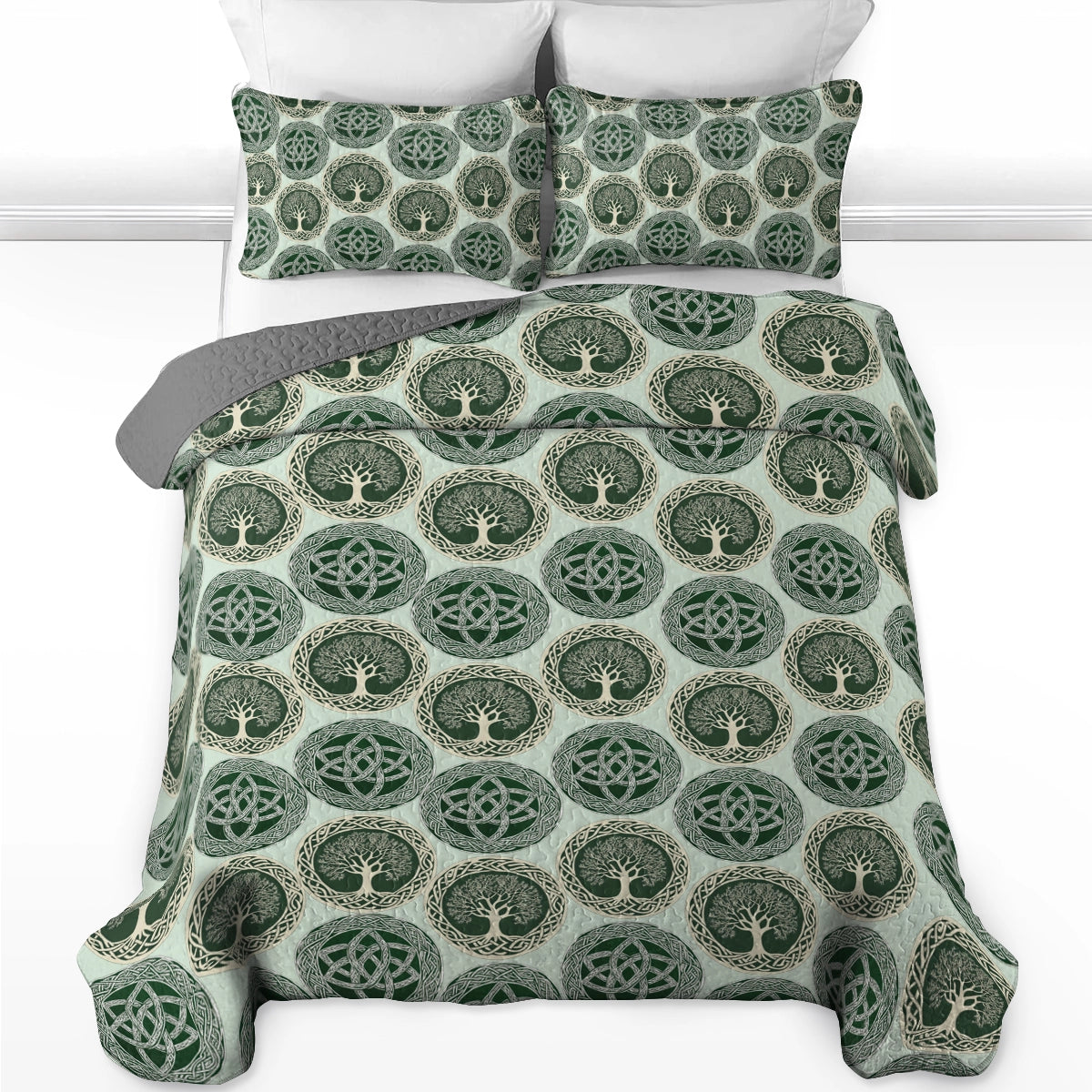Shineful All Season Quilt 3-Piece Set - Celtic Tree of Life & Knotwork