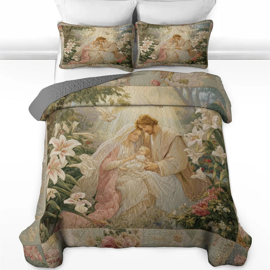 Shineful Quilt 3-Piece Set Heavenly Garden of Grace