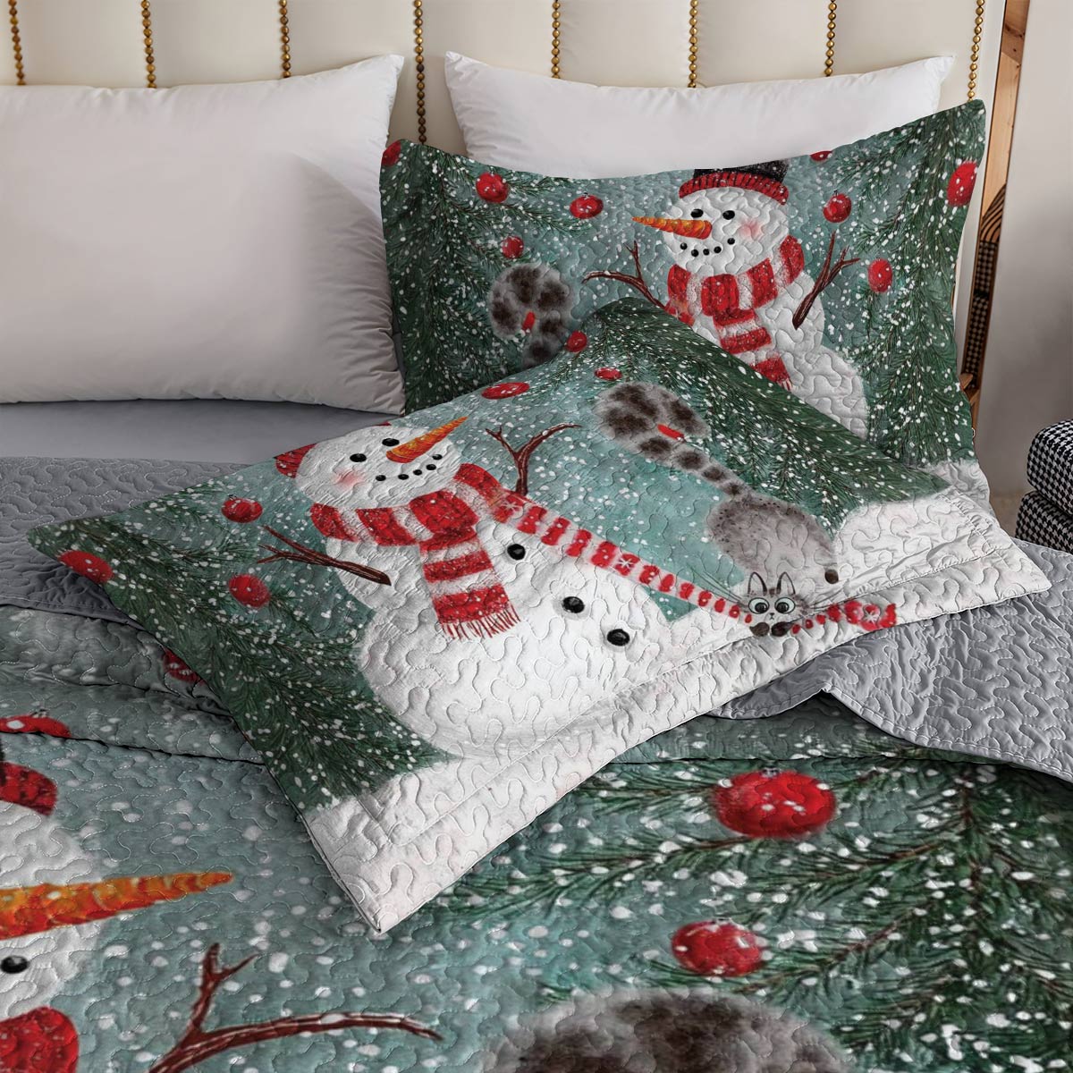 Shineful All Season Quilt 3-Piece Set Snowy Friends