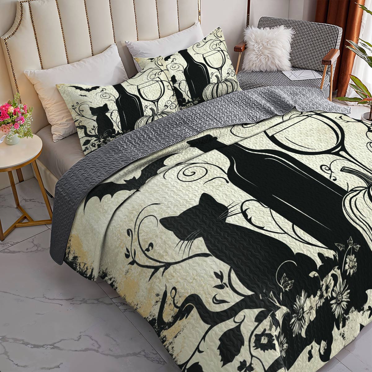 Shineful All Season Quilt 3-Piece Set Moderate Winelife