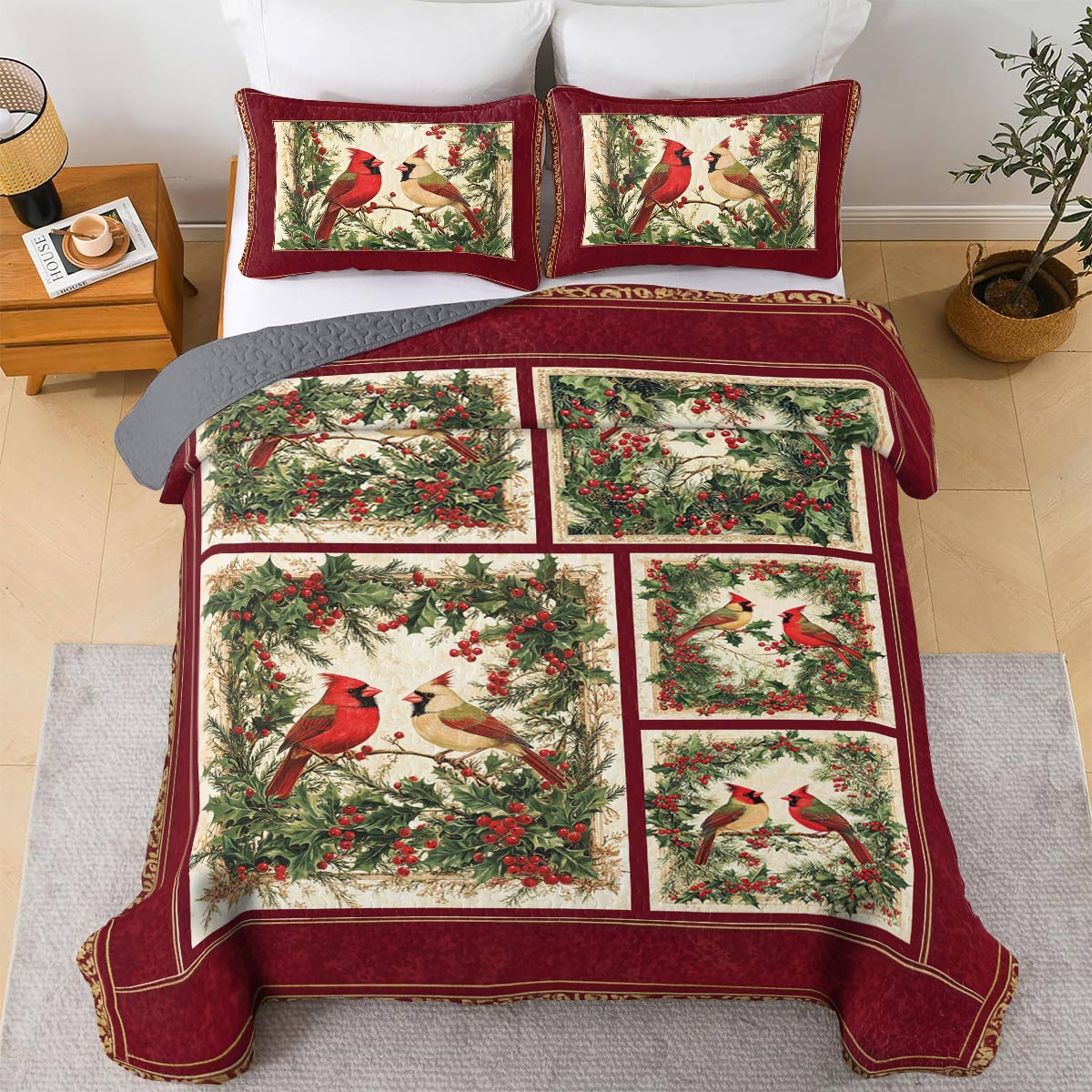 Shineful All Season Quilt 3-Piece Set Holiday Harmony