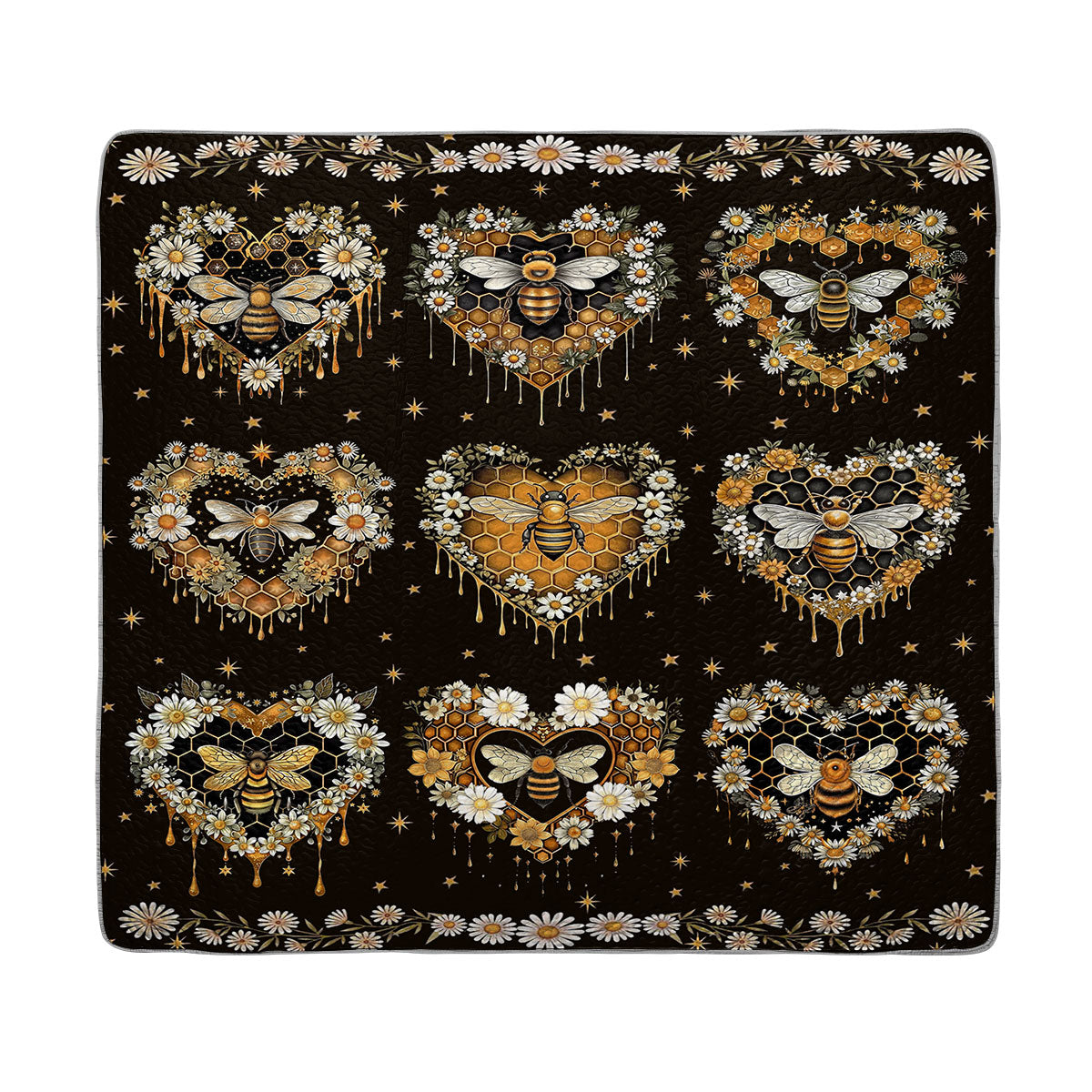 Shineful All Season Quilt 3-Piece Set Moonlit Honeyheart Quilt