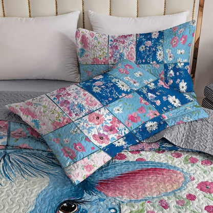 Shineful All Season Quilt 3-Piece Set - Blooming Cow Floral
