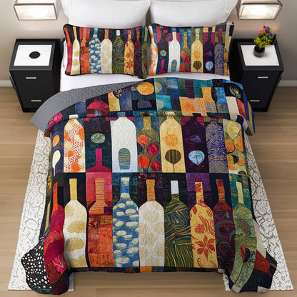 Shineful All Season Quilt 3-Piece Set Captivating Wine