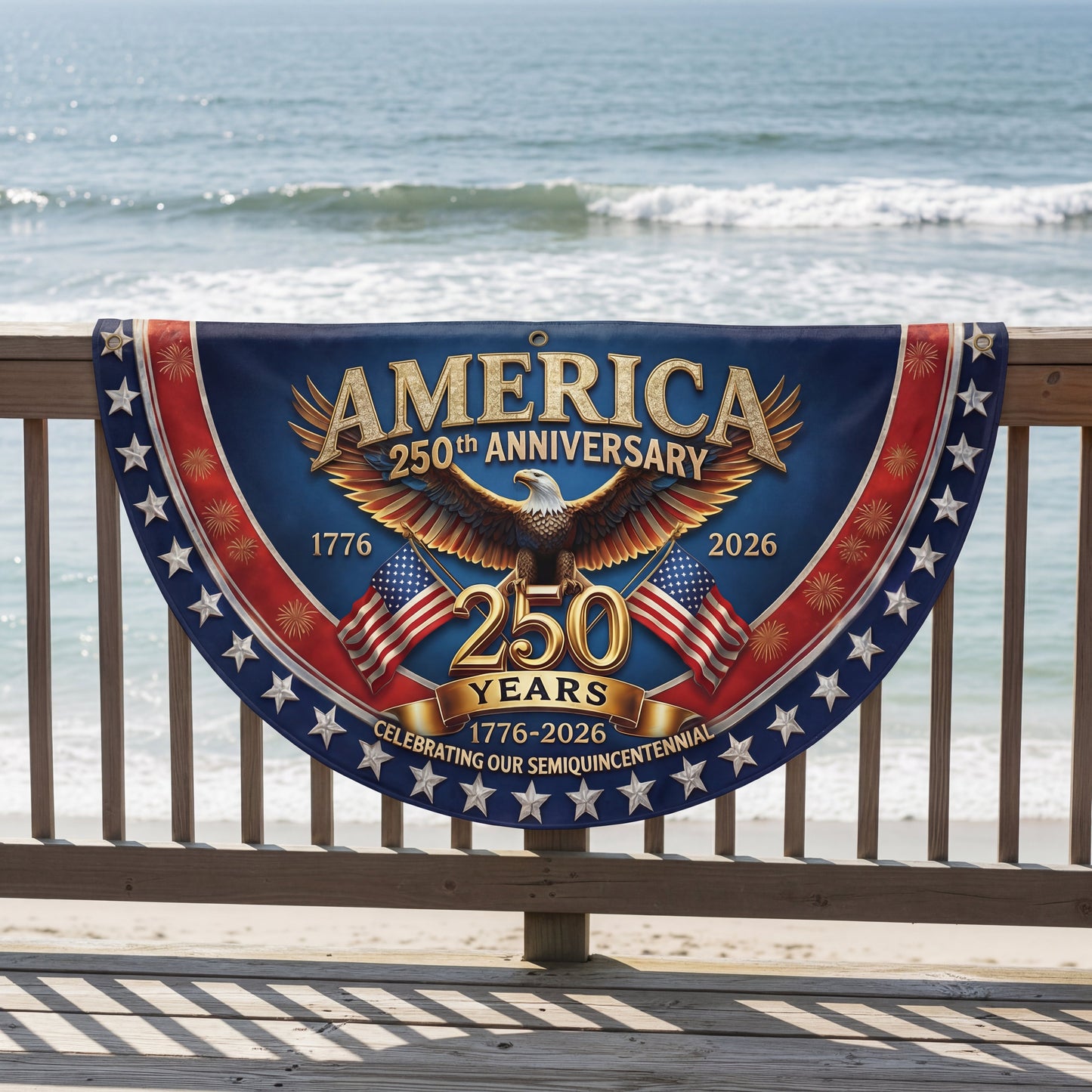 Shineful Decorative Fan Flag Grand Eagle Celebration – America 250th Anniversary