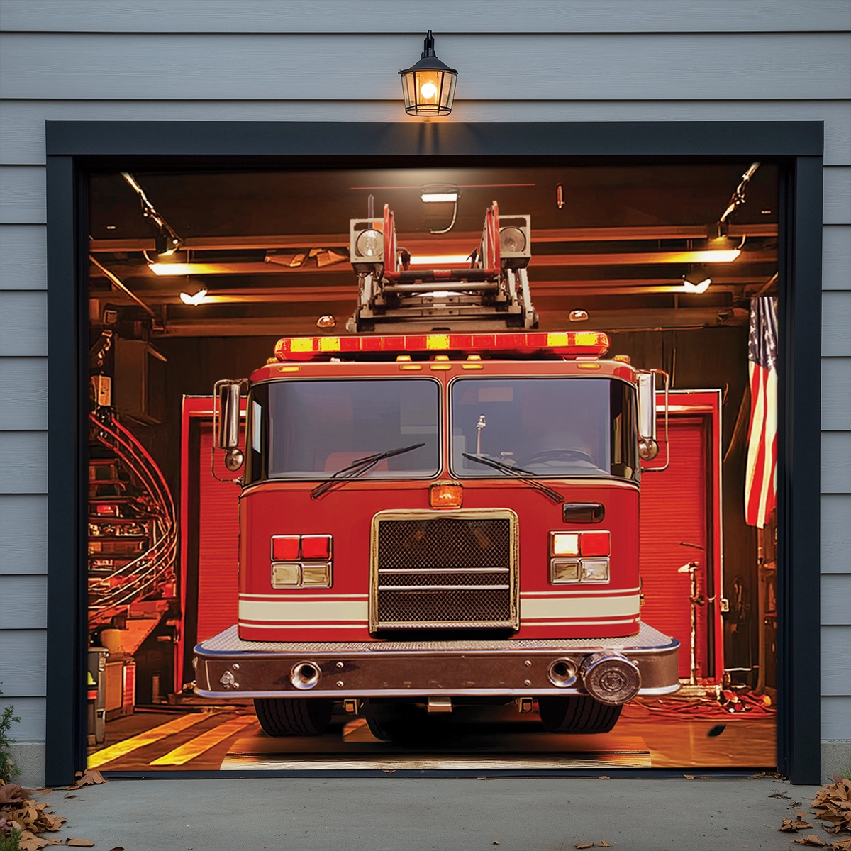 Shineful Garage Door Banner Decoration - Firefighter Station Glory