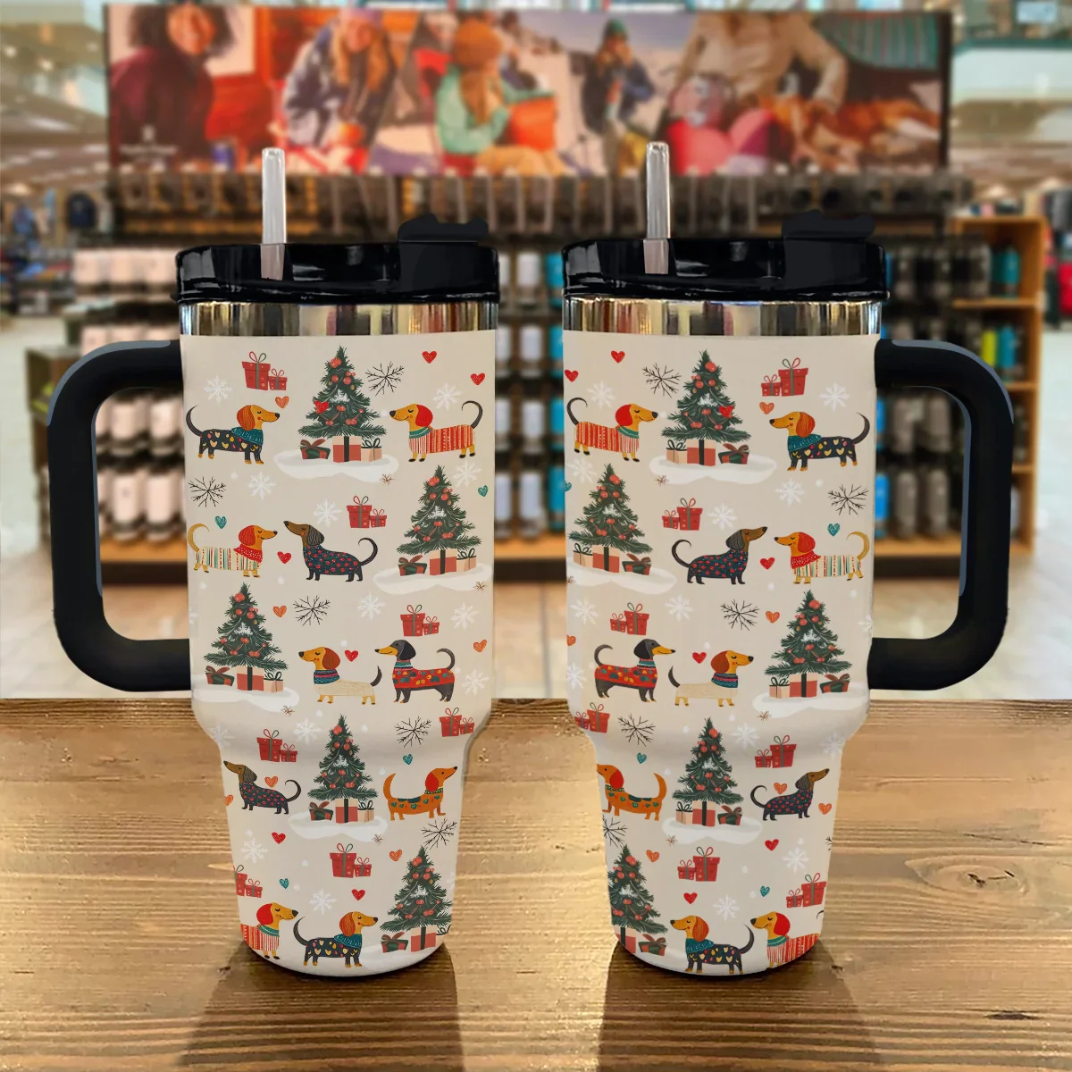 Shineful Tumbler Sample Merry Dachshund Joy