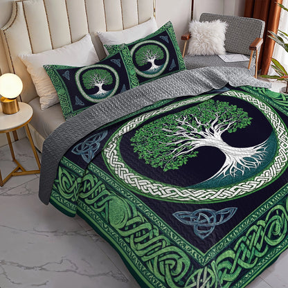 Shineful All Season Quilt 3-Piece Set - Celtic Tree of Life