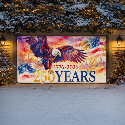 Shineful Garage Door Banner Decoration Freedom Still Soars