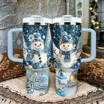 Shineful Tumbler Personalized Frosty Elegance Christmas