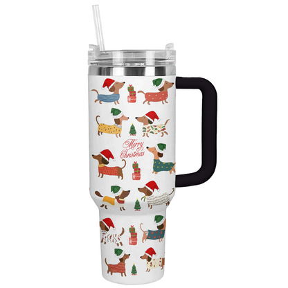 Shineful Tumbler Dachshund Holiday Cheer