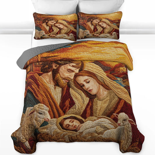 Shineful Quilt 3-Piece Set Nativity of Divine Peace