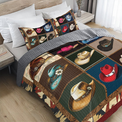 Shineful All Season Quilt 3-Piece Set - Cowboy Wild West